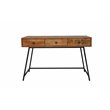 Anaheim Student Desk in Mid-Century Natural Finish on Solid Wood with Metal Base