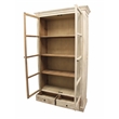 Manhattan Beach Padawan Solid Wood 2-Door 2-Drawer Cabinet in Antique White