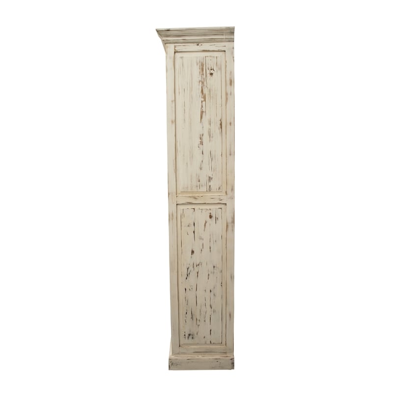 Manhattan Beach Padawan Solid Wood 2-Door 2-Drawer Cabinet in Antique White