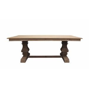 Manhattan Beach Tadashi Solid Wood Rectangular Dining Table in Gray