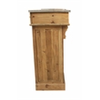Manhattan Beach Solid Wood Kai Bar in Natural with Spot-Resistant Zinc Top
