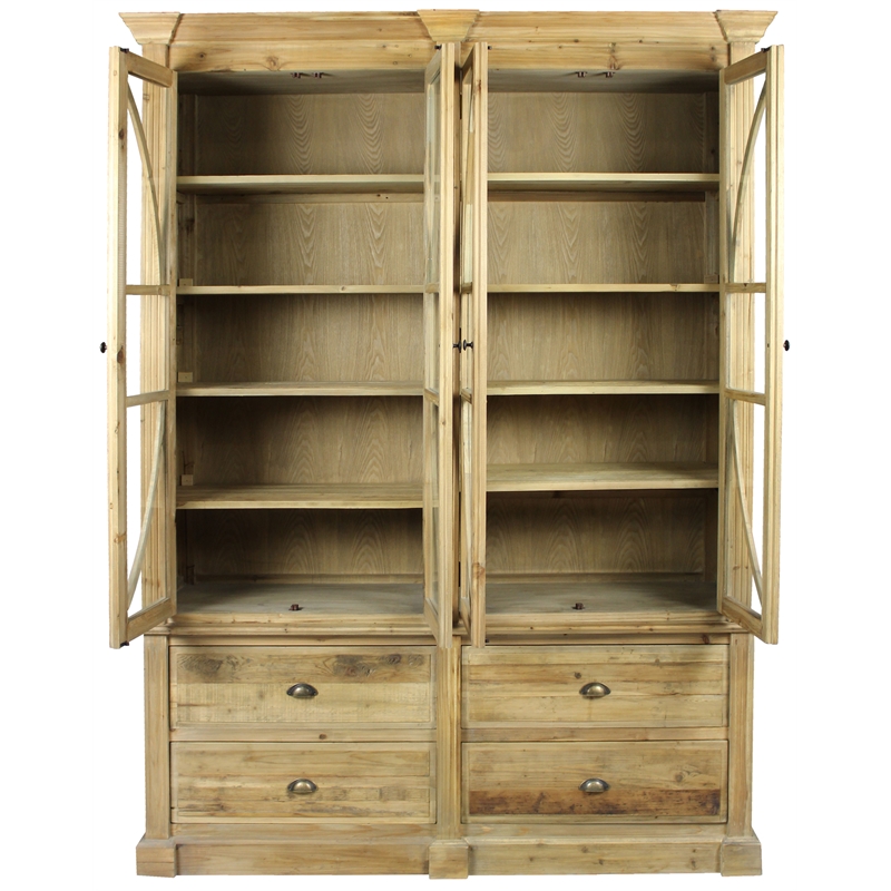 Manhattan Beach Solid Wood Upton Bookcase in Natural