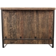 Gail Wine Bar and Console in Farmhouse Dark Wood Finish Solid Wood