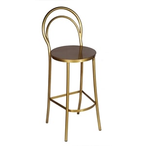 Fanny Cast Iron Bar Stool in Gold Finish