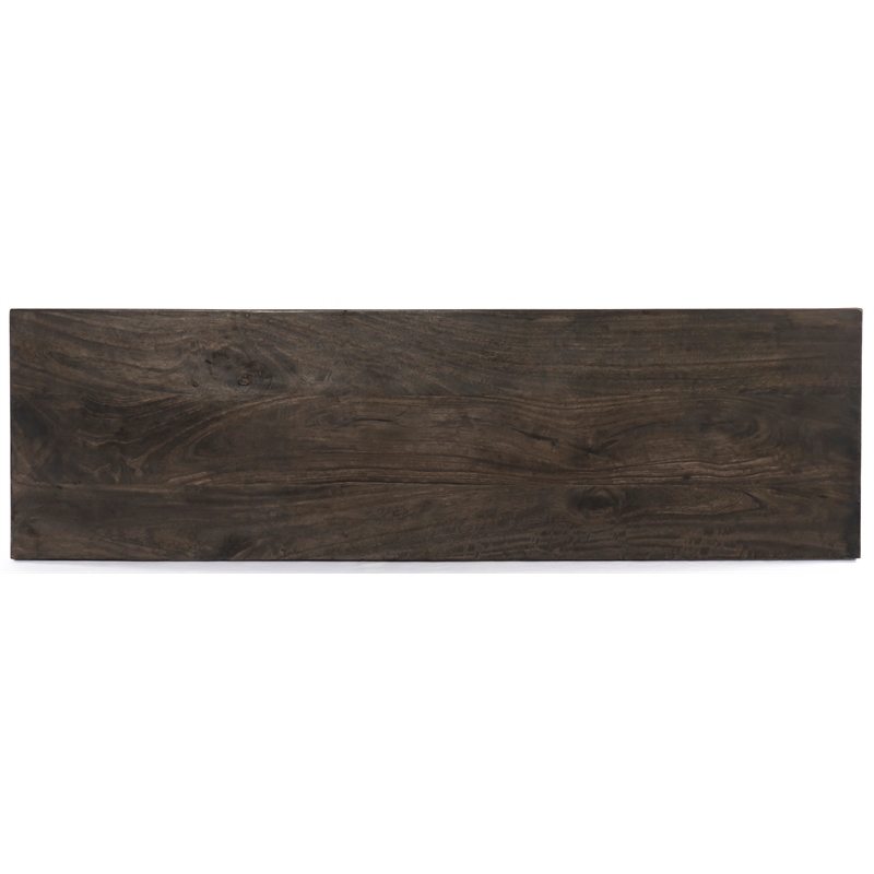 Sarah Solid Wood Console Table in Antique Brown Finish