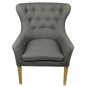 Ashton Arm Chair Upholstered in Charcoal Fabric