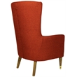 Adams Lounge Chair Upholstered in Orange Fabric