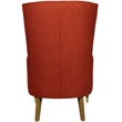 Adams Lounge Chair Upholstered in Orange Fabric