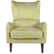 Applecross Occasional Solid Wood Chair Upholstered in Yellow Fabric