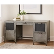 Sheridan Metal Desk with 3 Drawers and 1 Door in Gray