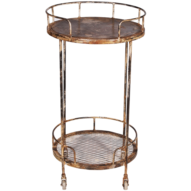 Sheridan Kelso Cast Iron Bar Trolley in Brown