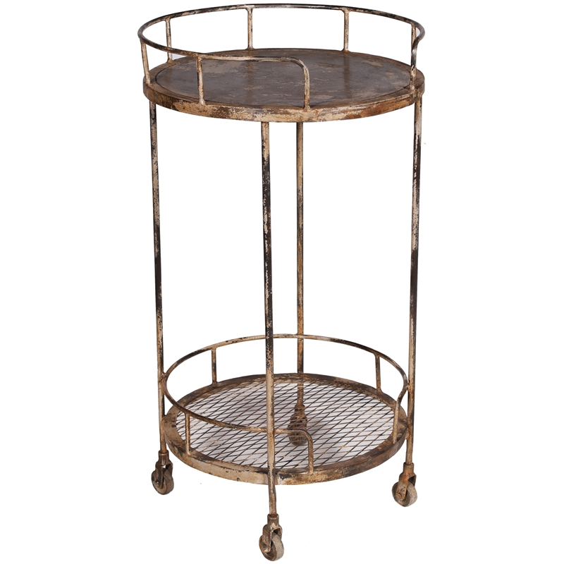 Sheridan Kelso Cast Iron Bar Trolley in Brown