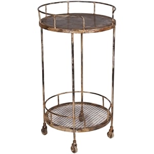 Sheridan Kelso Cast Iron Bar Trolley in Brown