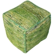 Wendy Pouf Upholstered in Green Fabric