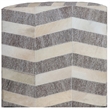 Kobe Pouf Upholstered in Beige Fabric