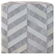 Kobe Pouf Upholstered in Gray Fabric