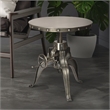 Sheridan Adjustable Occasional Side Table in Gray Metal