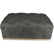 Piper Rectangular Tufted Ottoman Upholstered in Heavy-Weaved Fabric in Gray