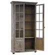 Syracuse Solid Wood 2 Door Glazed Cabinet in Brown
