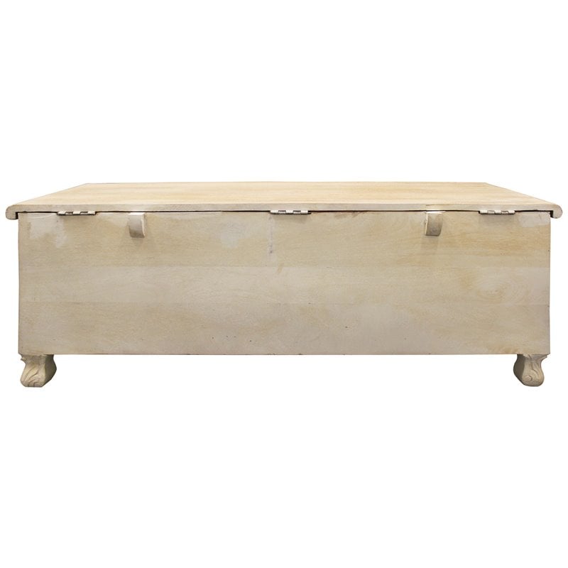 Carter Solid Wood Storage Chest in Ivory