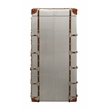Pilot 4-Drawer Chest Lift Top & Leather Accents Solid Wood w/ Aluminum Cladding