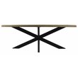 Redondo Felix Solid Wood Dining Table with Cast Iron Legs in Natural - 82