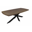 Redondo Felix Solid Wood Dining Table with Cast Iron Legs in Natural - 82