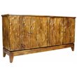 Redondo Hugh Solid Wood 4 Door Sideboard with Carved Doors in Natural