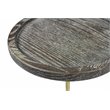 Aliso Tipton Solid Wood End Table with Steel and Marble Base in Brown - 30