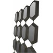 Grace Solid Wood Mirror with Cast Iron Frame in Dark Brown