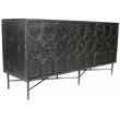 Aliso Samara 3 Door Sideboard in Reclaimed Pine Wood on Cast Iron Base in Brown