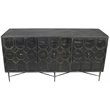 Aliso Samara 3 Door Sideboard in Reclaimed Pine Wood on Cast Iron Base in Brown