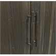 Peyton Reclaimed Pine Wood 4 Door Sideboard on Cast Iron Base in Dark Brown