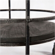 Onyx Glen Bar Cart in Transitional Gray Finish on Solid Wood with Iron Frame