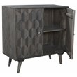 Onyx Solid Wood 2 Door Sideboard with Hand-Carved Details in Gray