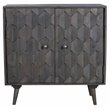 Onyx Solid Wood 2 Door Sideboard with Hand-Carved Details in Gray