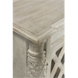 Carmenita Carlyle Solid Wood 4 Door Sideboard with Glass Inserts in White