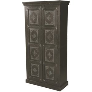 Pendleton Solid Wood 2 Door Cabinet in Brown