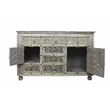 Carter Burman 2-Door 7-Drawer Sideboard in Aged Gray on Mango Solid Wood