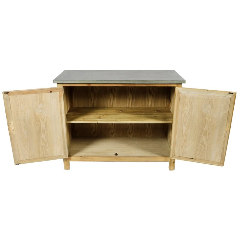 Manhattan Beach Nelson Solid Wood 2 Door Sideboard  Natural