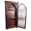 Frankfurt Solid Wood Wine Cabinet in Mahogany