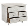 Gridley Hand-Carved 4-Drawer Nightstand on Mango Solid Wood in White Wash