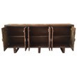Albert Solid Wood Cabinet with 6 Hand-Carved Doors in Brown Finish