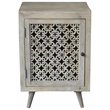 Halle Solid Wood Hand-Carved Nightstand in Natural