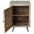 Halle Solid Wood Hand-Carved Nightstand in Natural