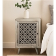 Halle Solid Wood Hand-Carved Nightstand in Natural