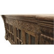 Crane Solid Wood 4 Door Hand-Carved Sideboard with Glass Doors in Brown