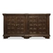 Manag Solid Wood 4 Door Sideboard with Hand-Carved Details in Brown