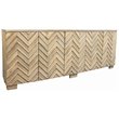 Zane Solid Wood 5 Door Sideboard in White Wash Finish