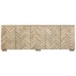 Zane Solid Wood 5 Door Sideboard in White Wash Finish